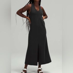 Lululemon Ease of it All V-Neck Midi Dress Softstreme Black Sz 4-6?